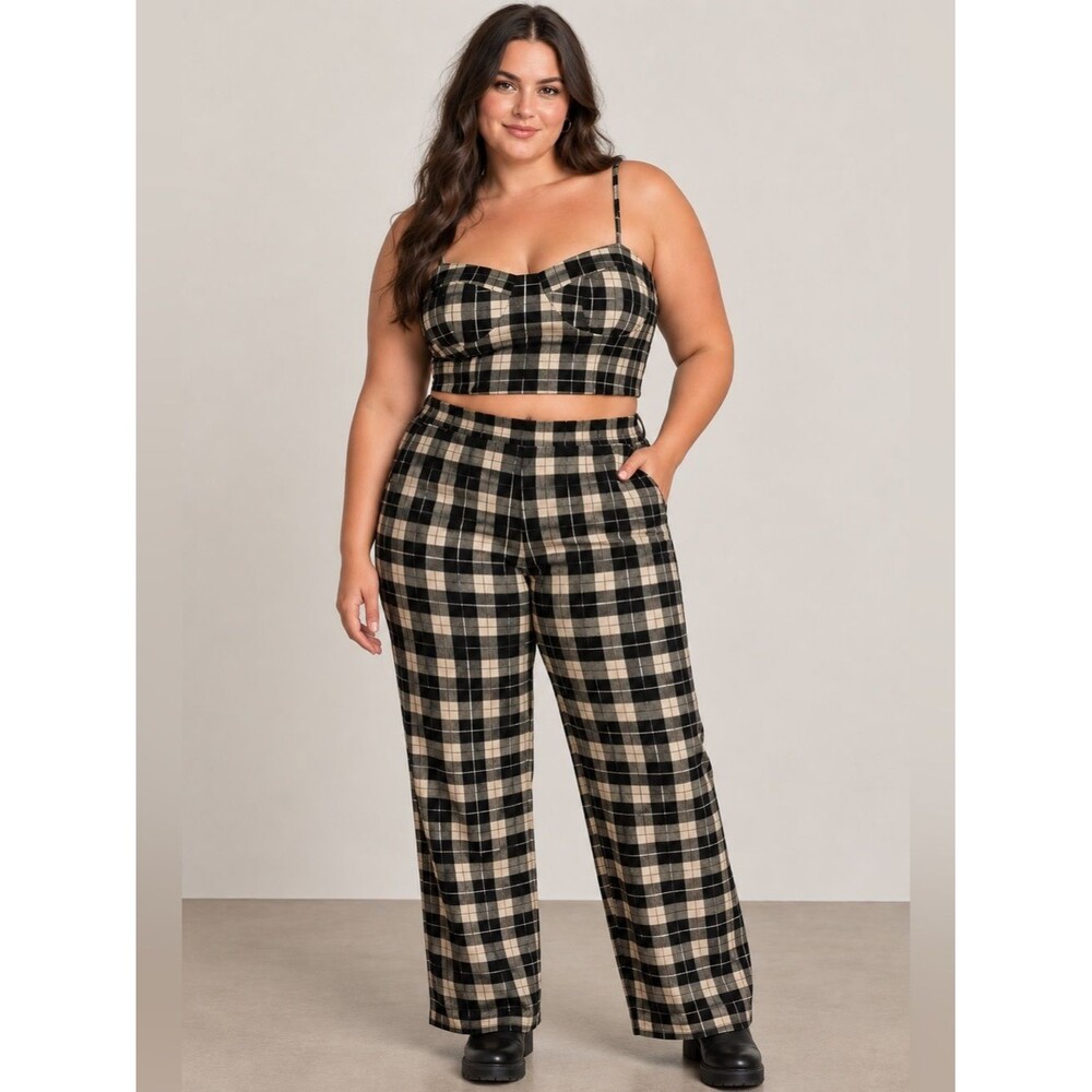 No Boundaries NWT SET! Crop Top Bralette & Straight/Wide Leg Pants SZ XXXL 21